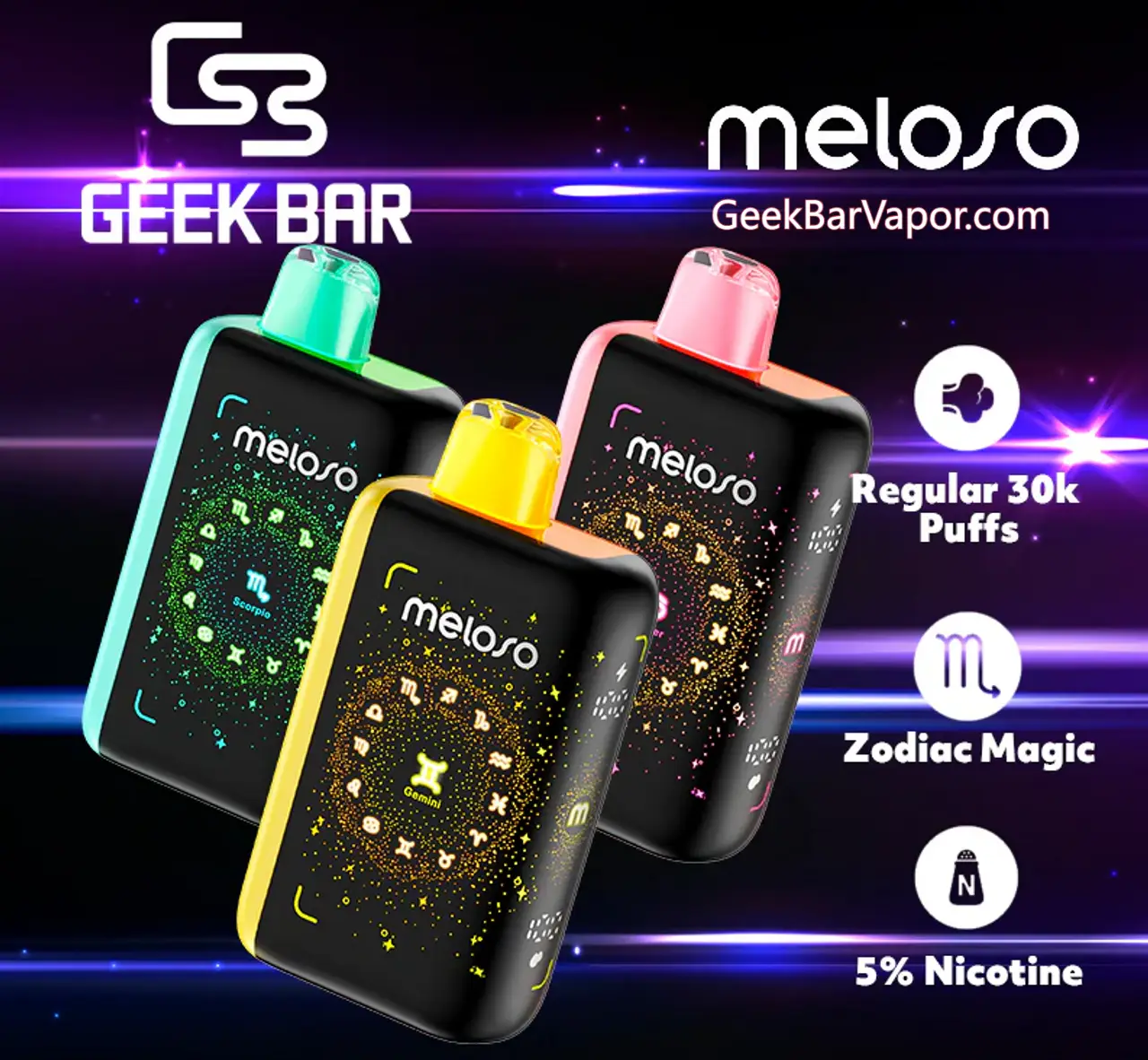 Strawnana lce Flavor Geek Bar Meloso BAR 30K Disposable Flavors | 30000 Puffs| - NICEPRO.US